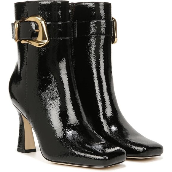 Circus by Sam Edelman Women's Evie Black Buckle Heel Boots EUC - Picture 1 of 3